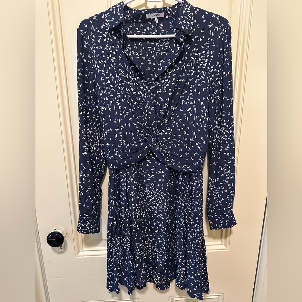 Ganni Barra Crepe Dress